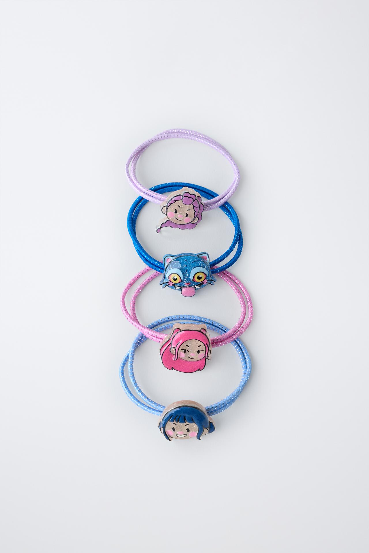 FOUR-PACK KPOP DEMON HUNTERS™ NETFLIX © HAIR TIES — Blue