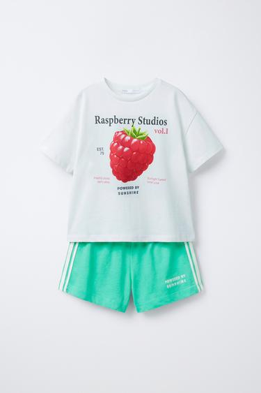 AGES 6-14 / RASPBERRY PRINT PYJAMAS - Green by Zara - Image 0