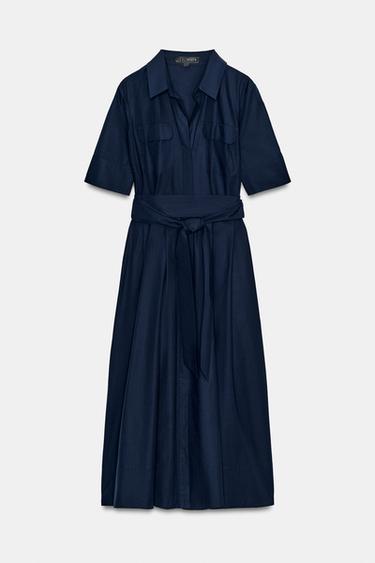 ZW COLLECTION SHIRT DRESS - Navy blue by Zara - Image 0
