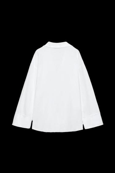 CHEMISE EFFRANGÉE AVEC LIN ZW COLLECTION - Blanc de Zara