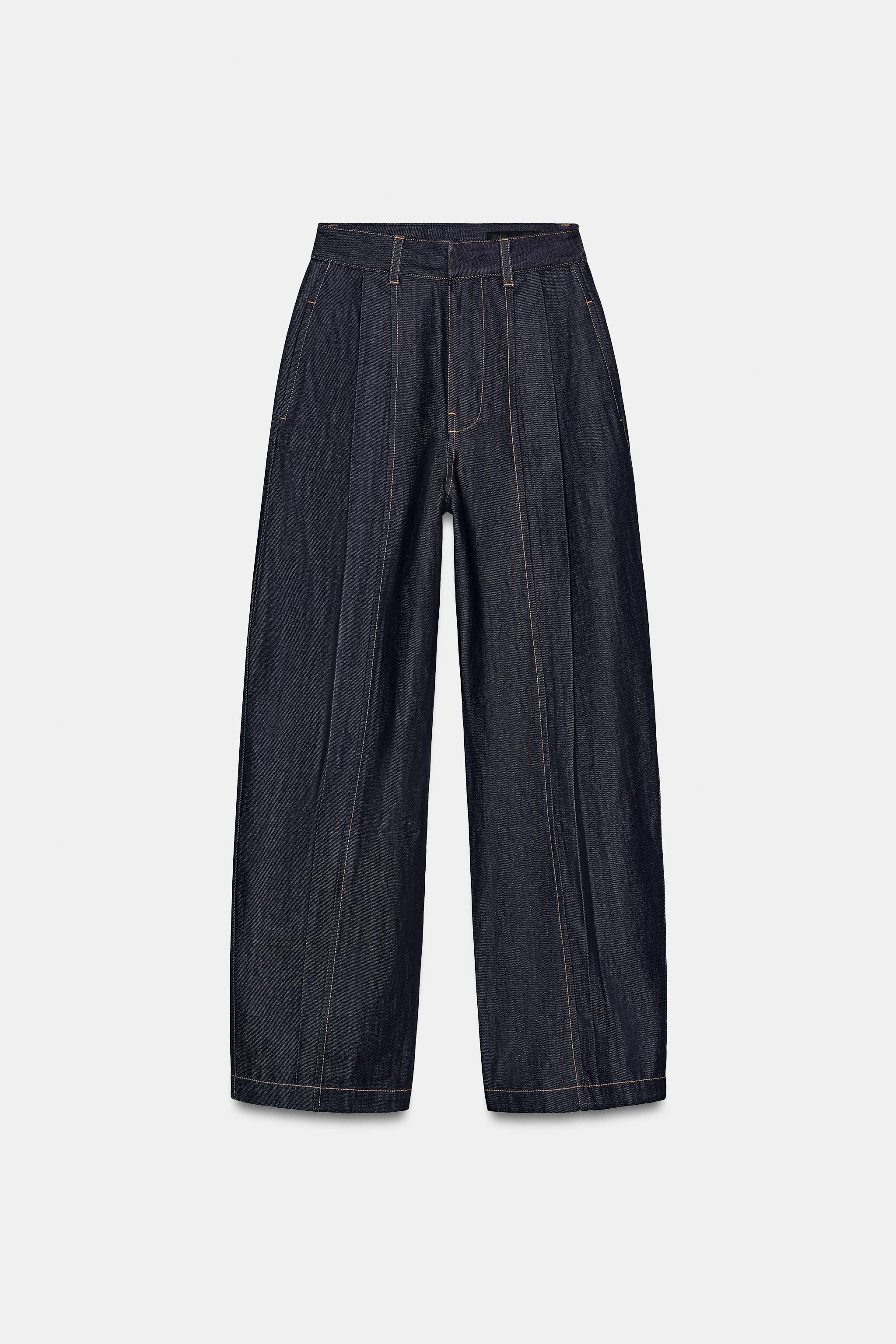ZW COLLECTION HIGH WAISTED BALLOON PLEATED JEANS