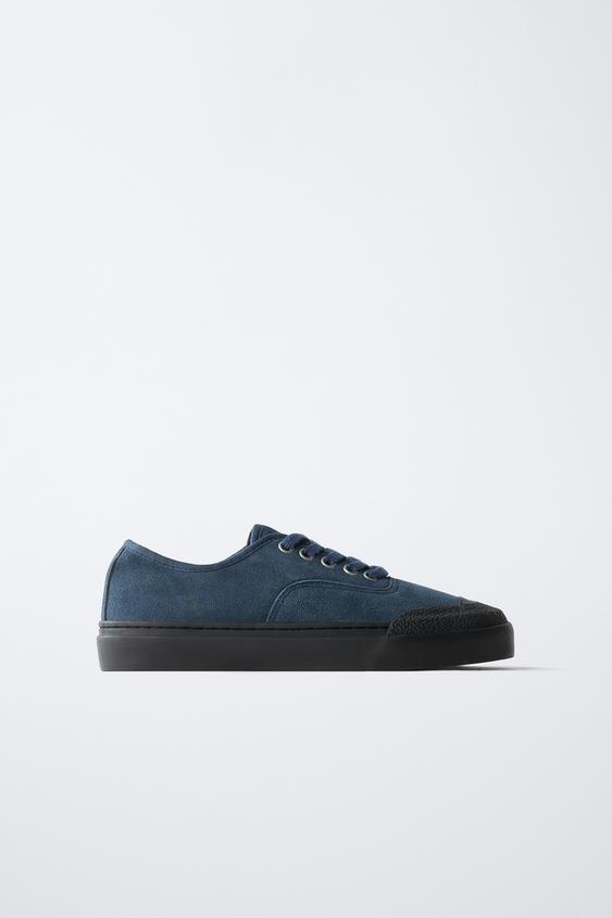 BAMBA PIEL - Azul de Zara - Imagen 0