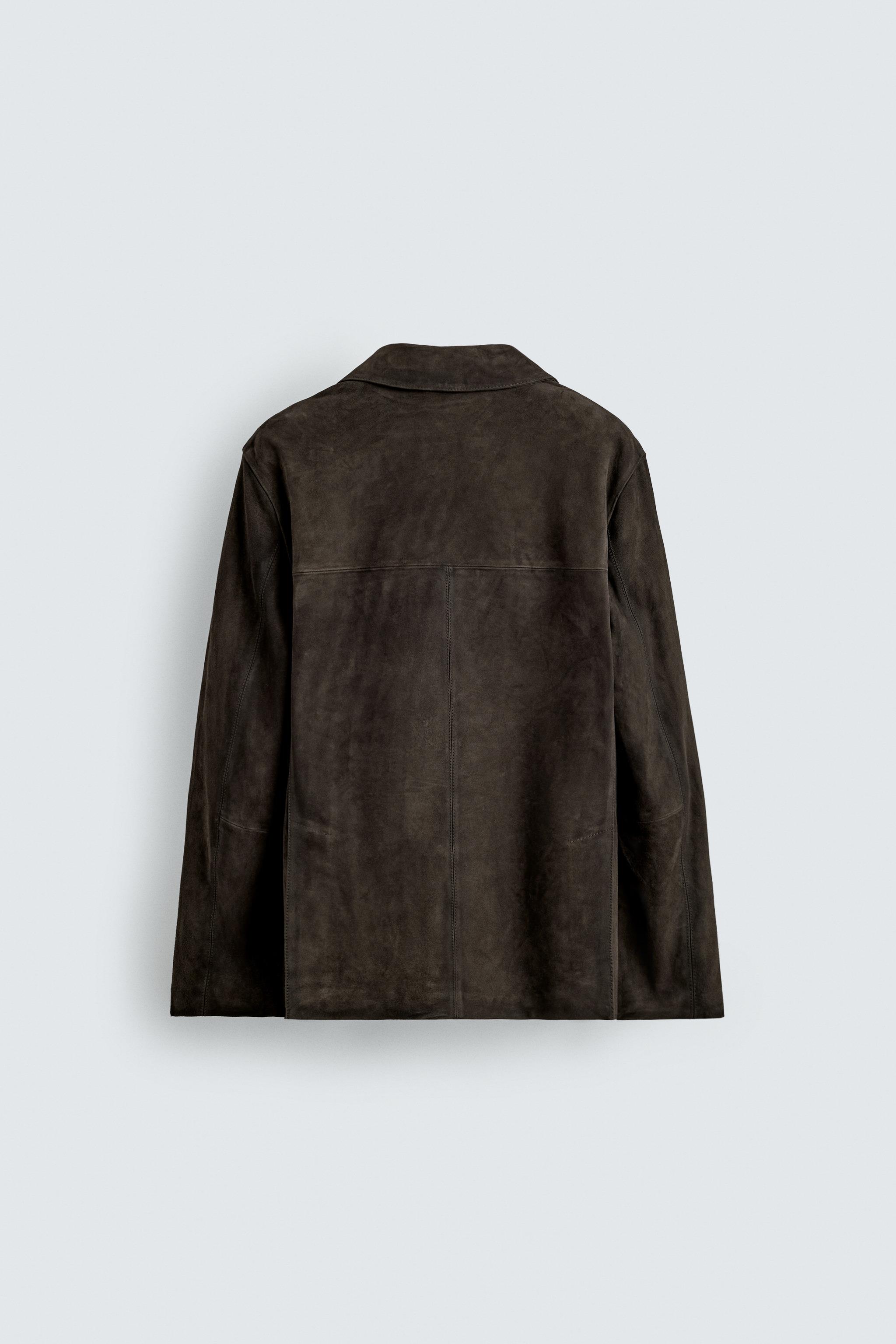 ８*８様 【定価5万円】ZARA ORIGINSスエードレザージャケット M(4 スエードレザー ジャケット - ダークブラウン | ZARA Japan / 日本