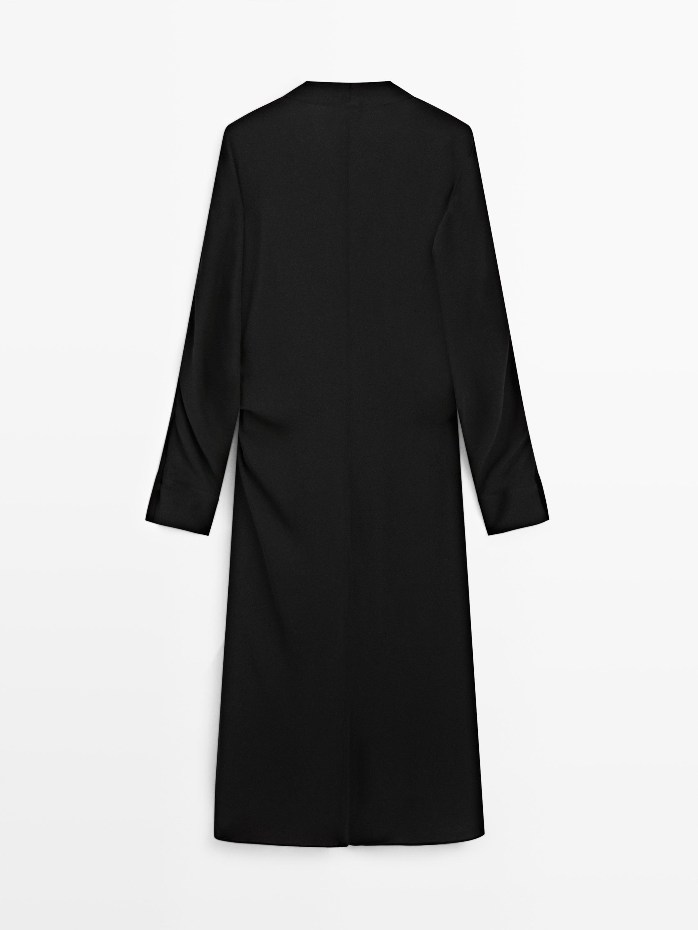 Flowing wrap dress with tie - STUDIO