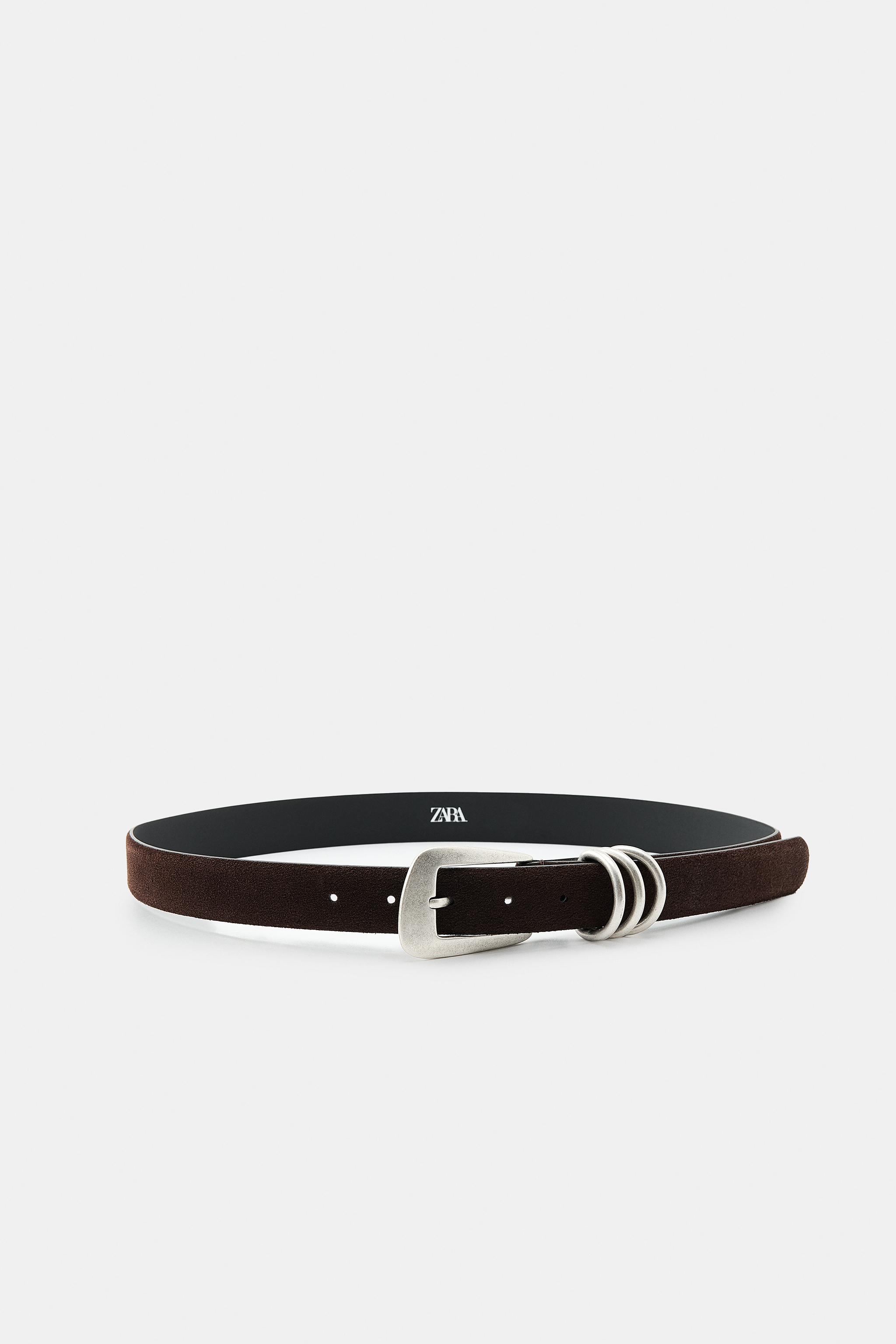 SPLIT LEATHER RING BELT