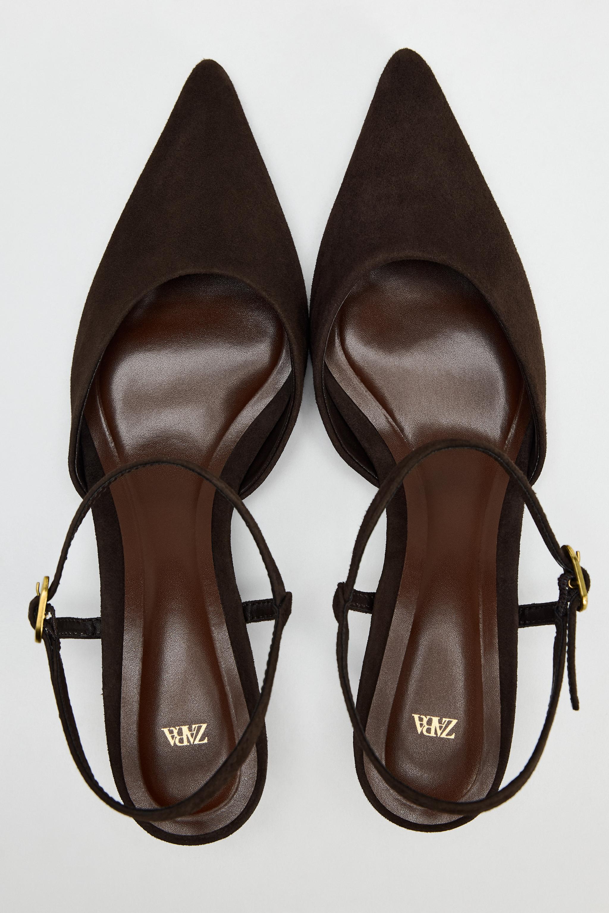 Zara suede heels discount