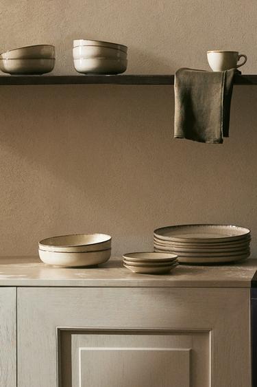 ΠΙΑΤΙΚΑ ΠΟΡΣΕΛΑΝΗΣ - ΕΚΡΟΥ/ΚΙΤΡΙΝΟ του Zara