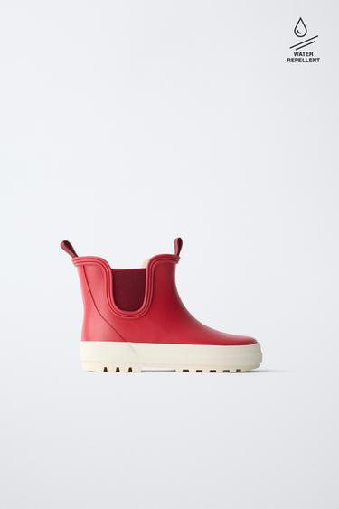 BOTA TIPO GALOCHA COM ELÁSTICO - Vermelho da Zara - Imagem 0