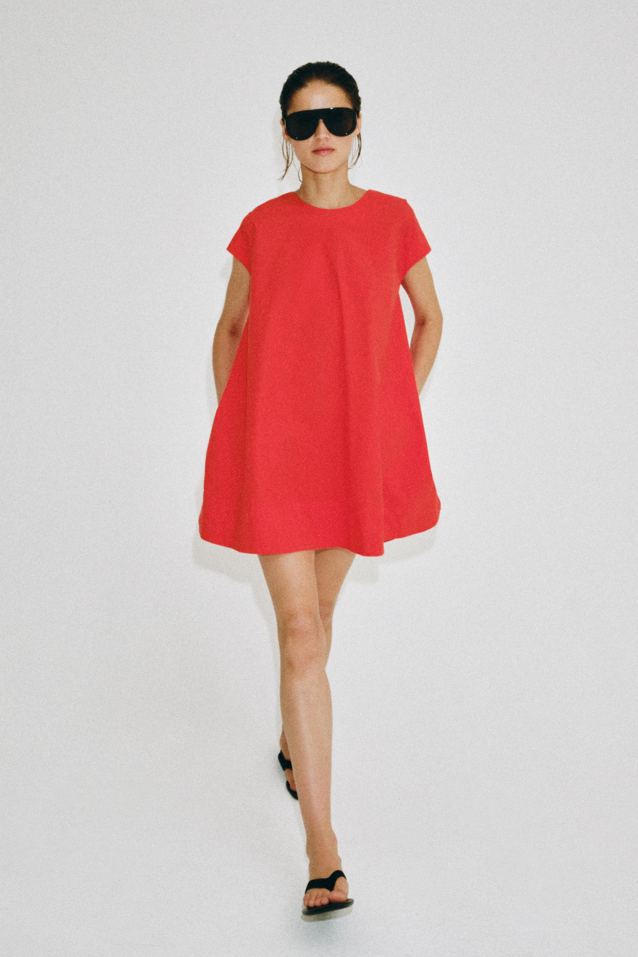 Женские платья Zara ZW COLLECTION POPLIN MINI DRESS