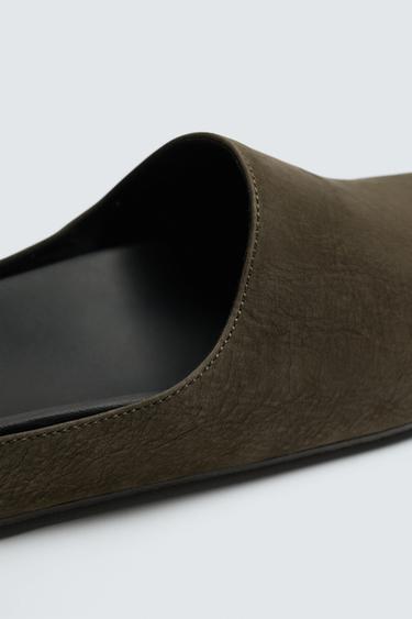 SABOTS EN CUIR - Vert de Zara - Image 5