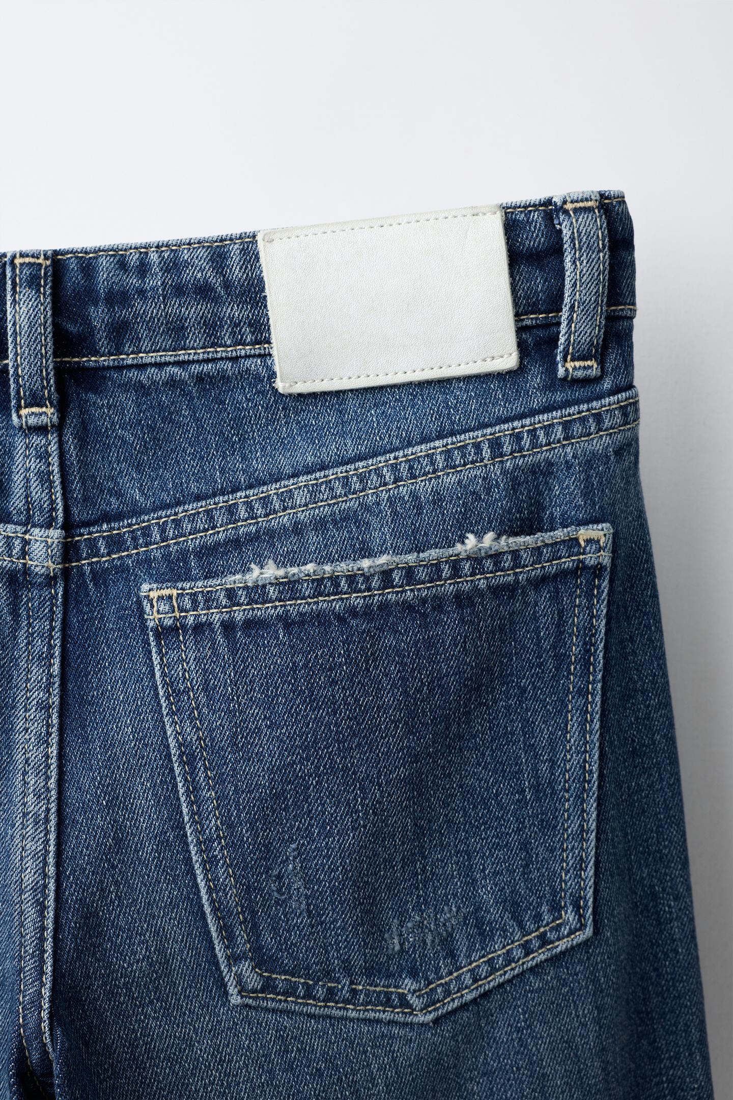 Детские джинсы Zara Distressed Straight, цвет: Синий — фото 5