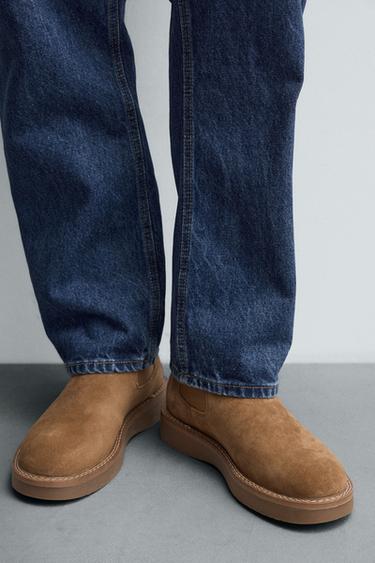 LEATHER CHELSEA BOOTS - Beige by Zara - Image 2