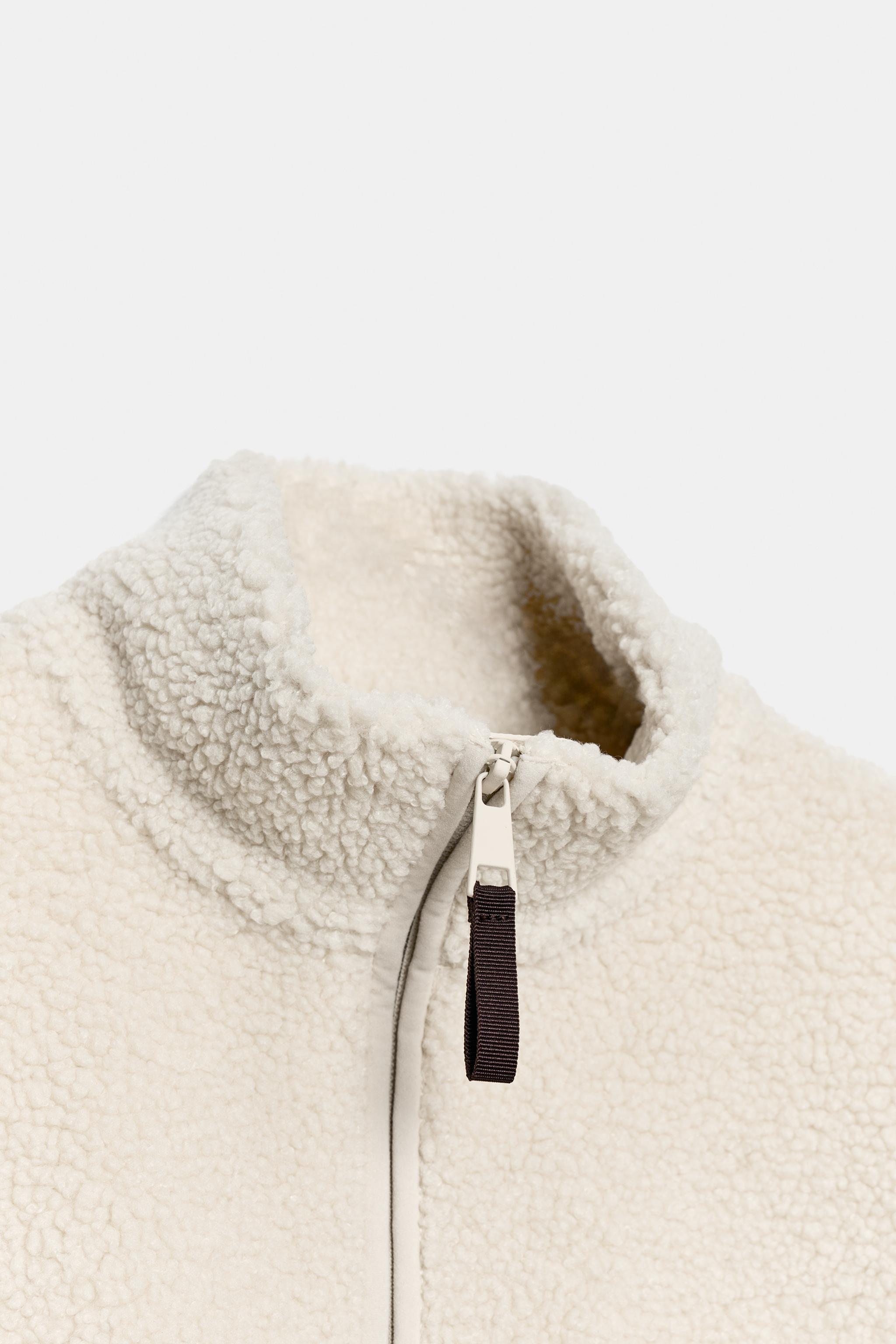 VESTE EFFET MOUTON À POCHE