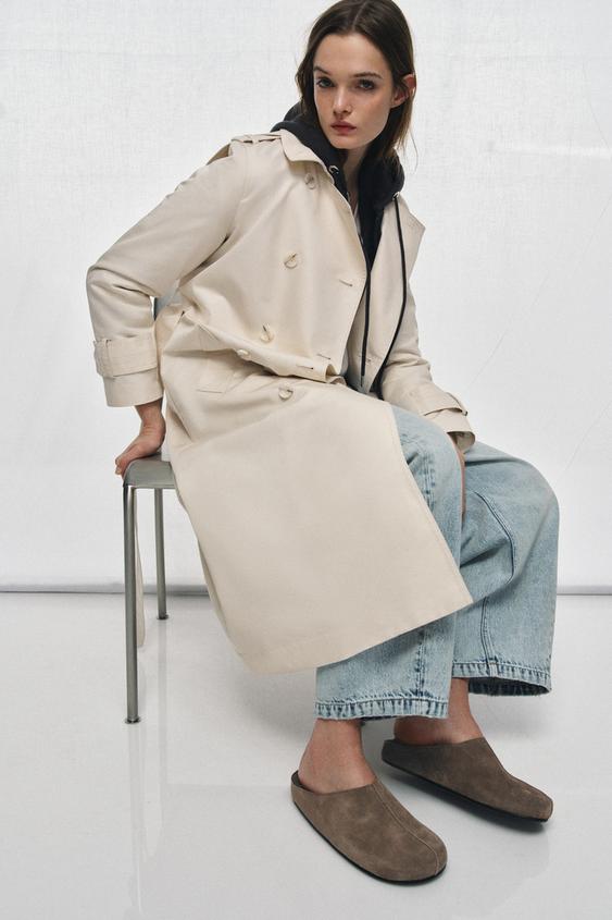 SPLIT SUEDE SLINGBACKS