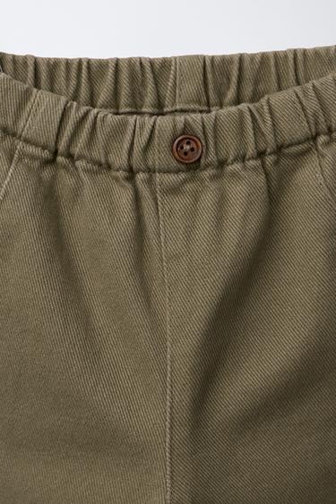 TWILL BAGGY TROUSERS - Khaki by Zara - Image 2