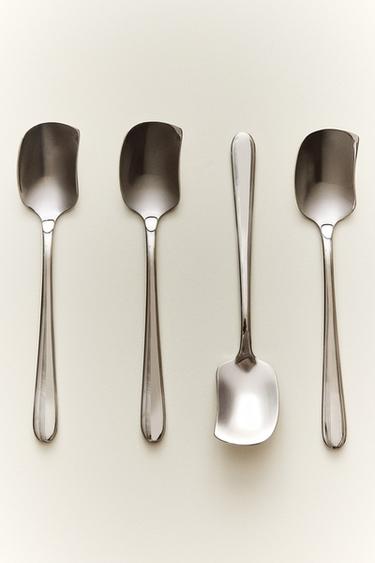Zara PACK OF STEEL DESSERT SPOONS - Steel