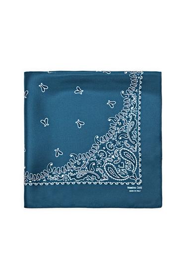 Pañuelo estampado paisley - Azul medio de Zara