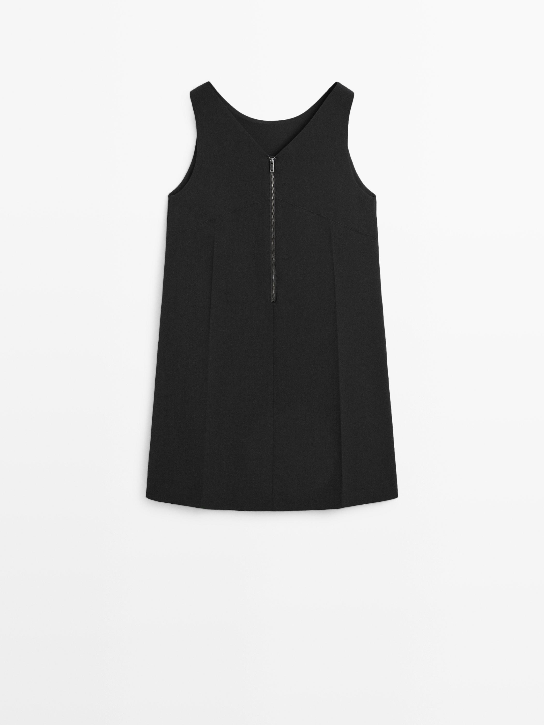 Wool blend mini dress