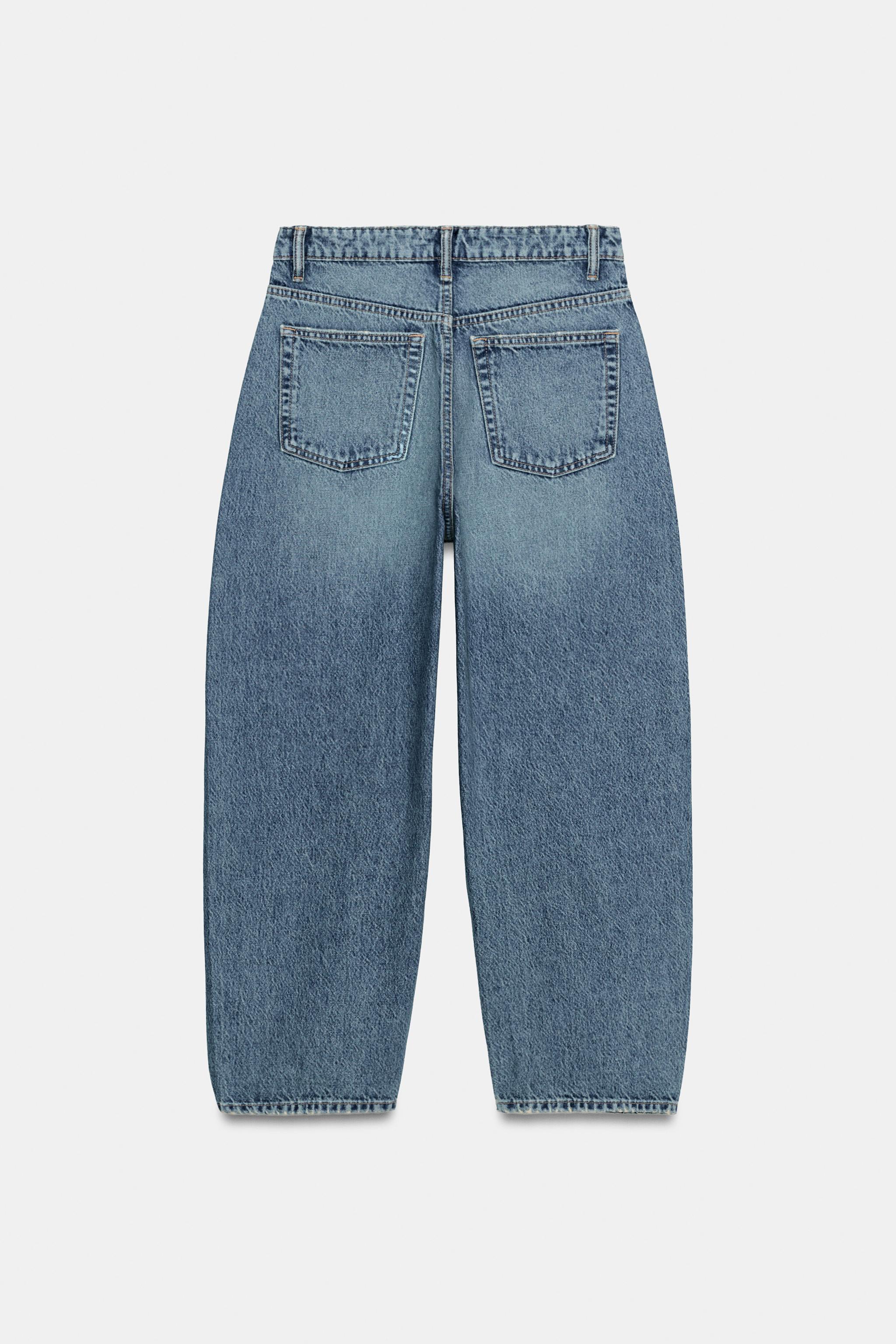 TRF CROPPED MID-WAIST JEANS - Blue | ZARA South Africa