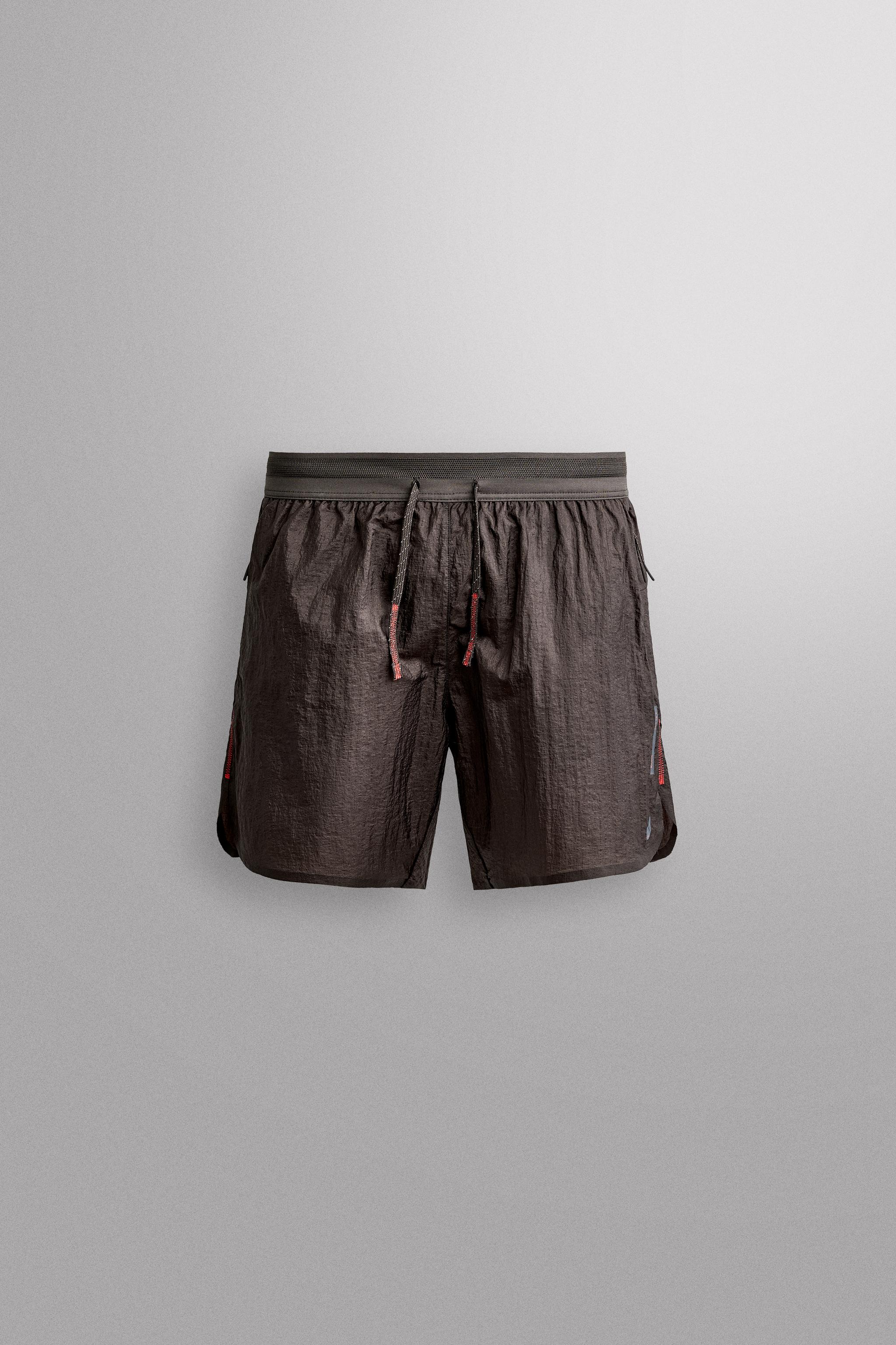RIDAR© x ZARA RUNNING SHORTS — Brown