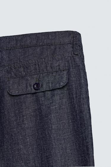 PANTALON REGULAR FIT LÉGER - Bleu / Indigo de Zara - Image 8