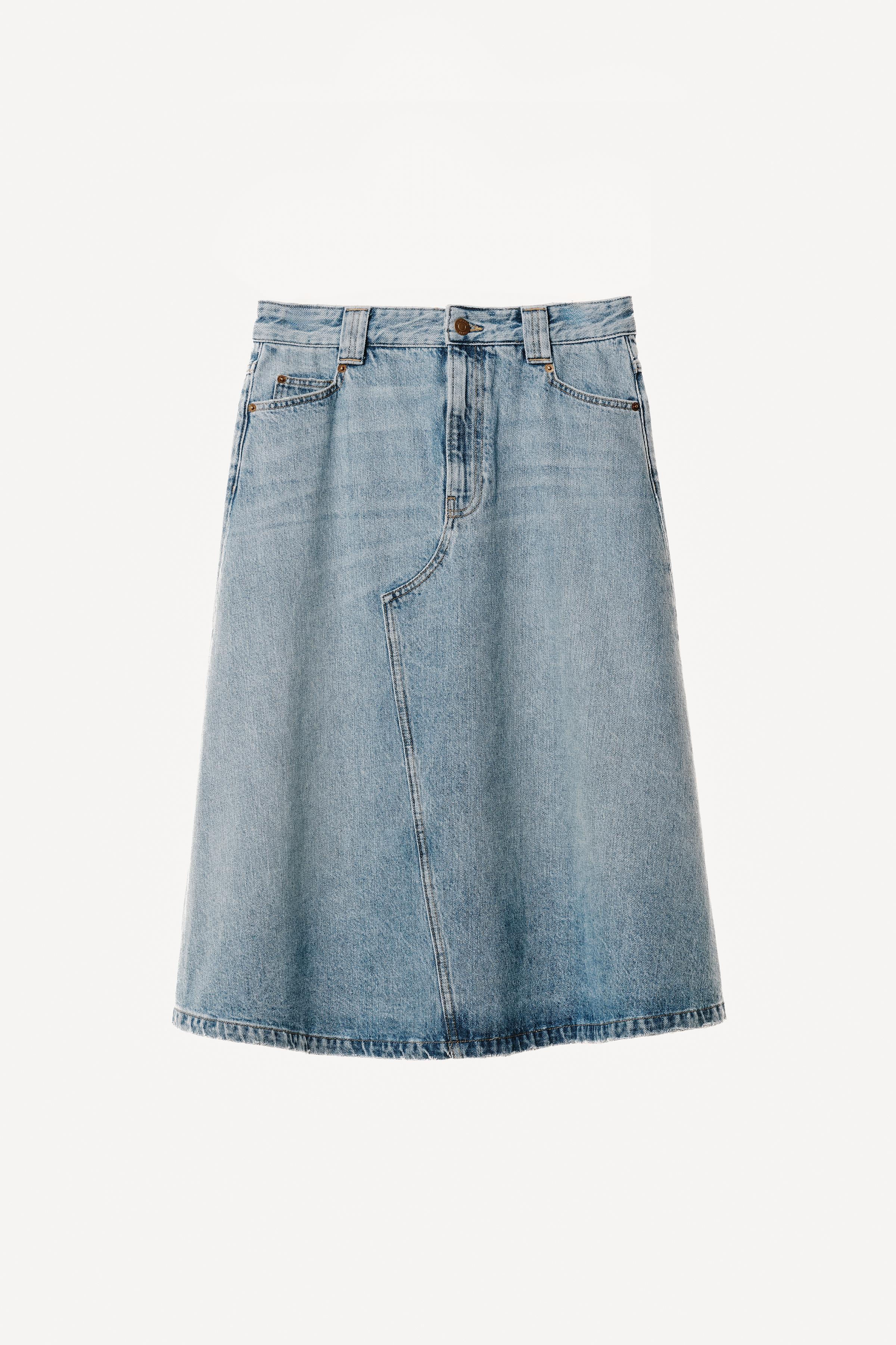 WILLY CHAVARRIA X ZARA DENIM MIDI SKIRT