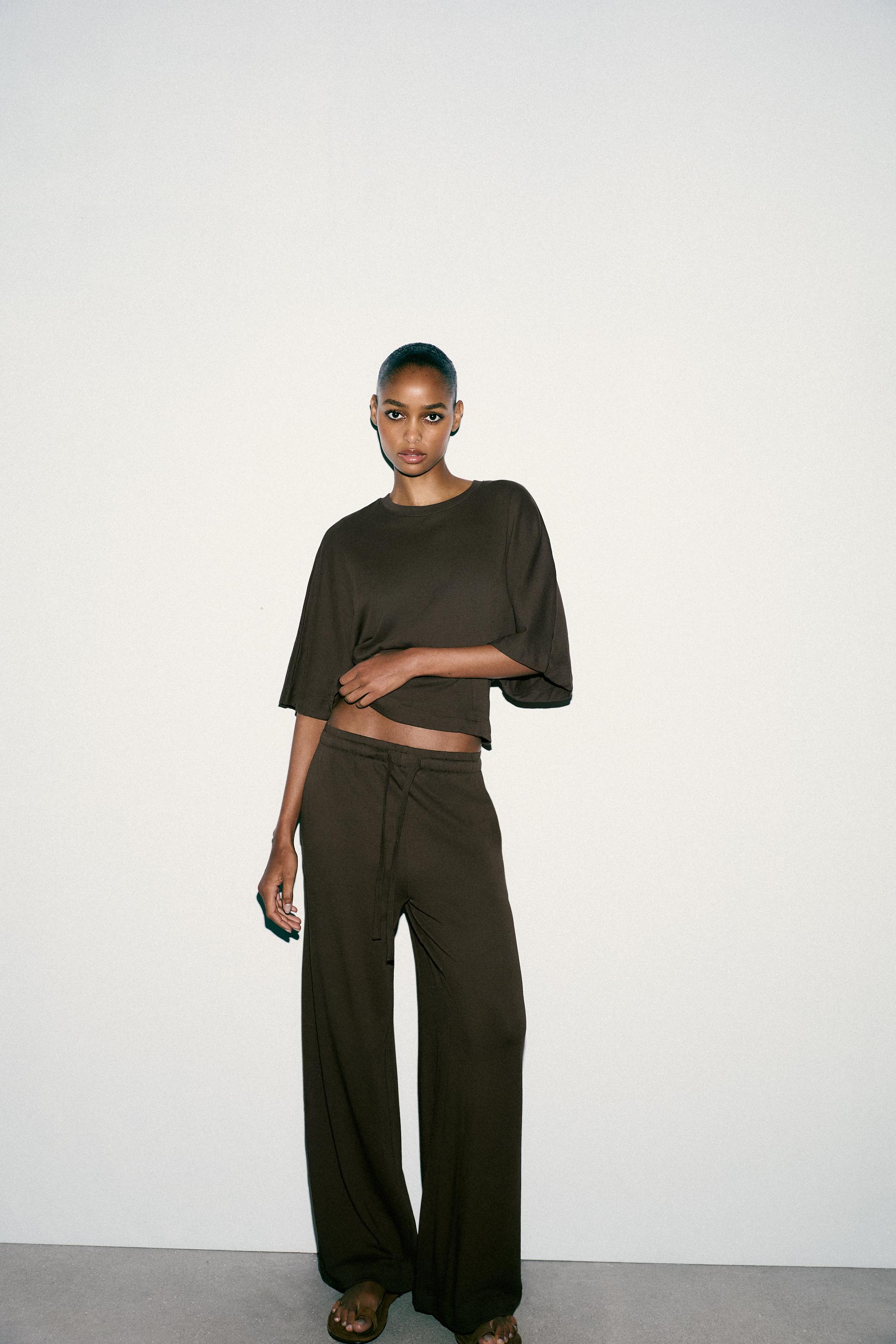 パラシュートパンツ カーゴパンツ ザラ ZARA 茶色 ブラウン リミテッド ZARA - ZARA パラシュート パンツの通販 by 𝐰𝐞𝐥𝐜𝐨𝐦𝐞 𝐦𝐲