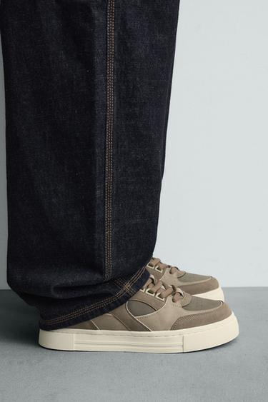 სპორტული ფეხსაცმელი რეტრო სტილი - Zara-ს Taupe Grey