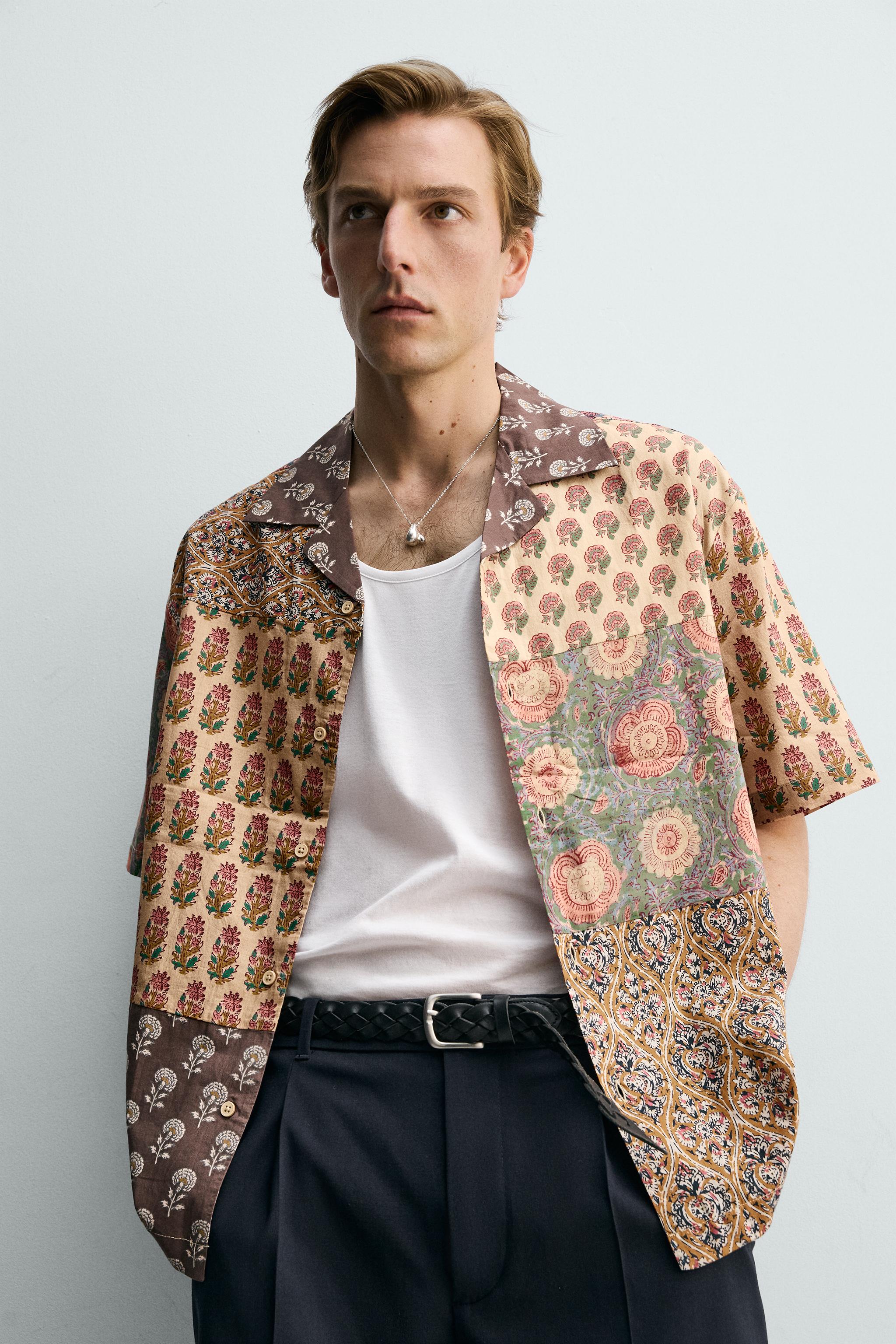 CHEMISE RELAXED FIT À IMPRIMÉ PATCHWORK