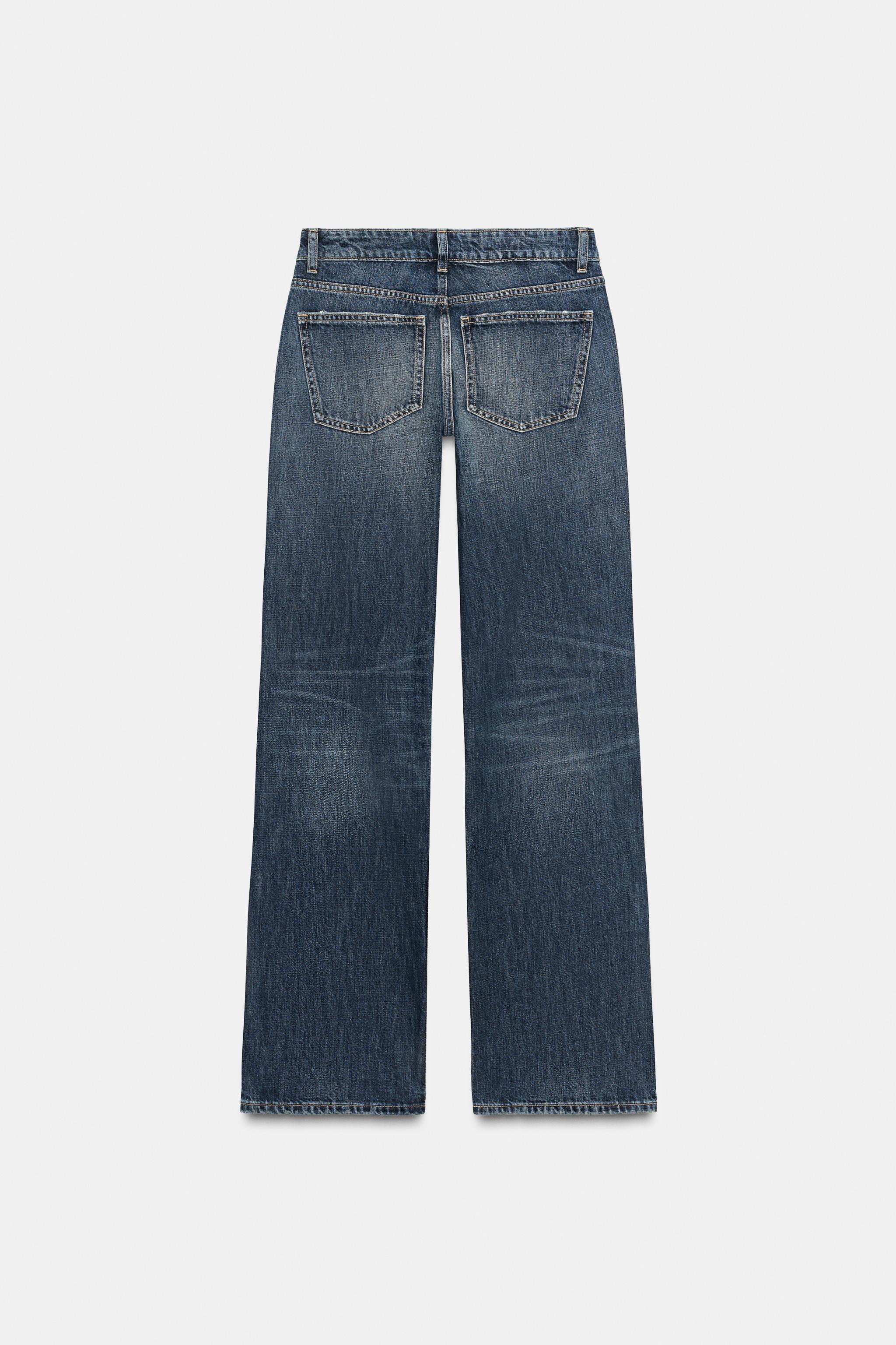 TRF LOW RISE WIDE LEG JEANS - Blue | ZARA United States
