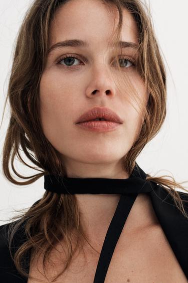 SHORT DRESS WITH BOW DETAIL - Black by Zara - Image 3