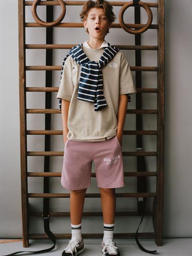 BERMUDA JOGGING GARMENT DYE - Roze / Mauve van Zara