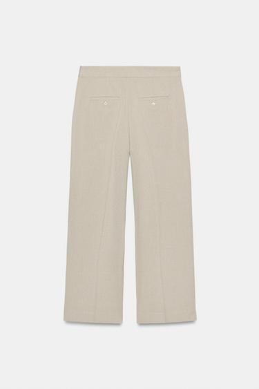CULOTTE TROUSERS WITH SEAM DETAIL - Stone by Zara - Image 7