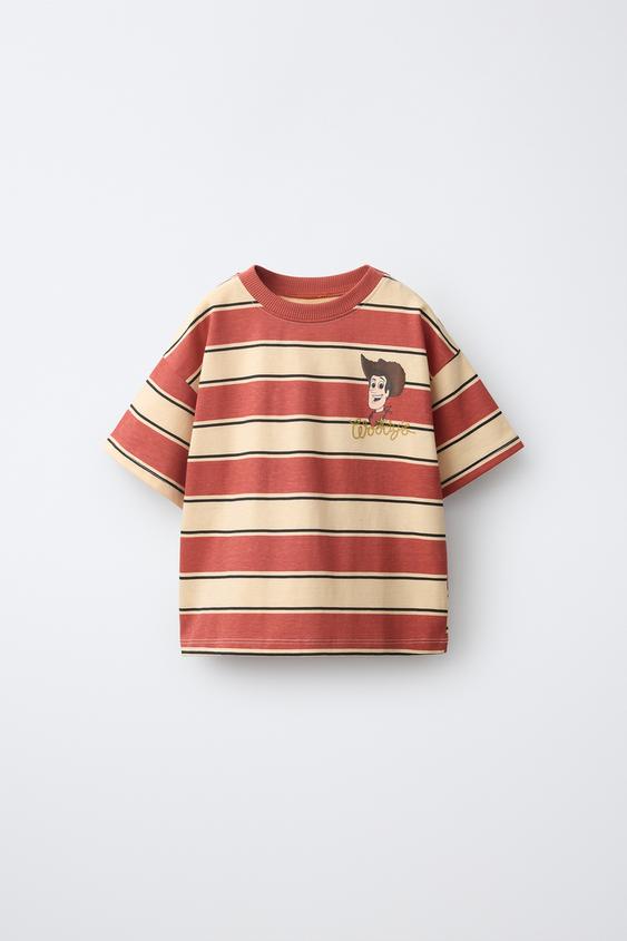 Zara WOODY TOY STORY © DISNEY PIXAR STRIPED T-SHIRT - Brick - Image 0