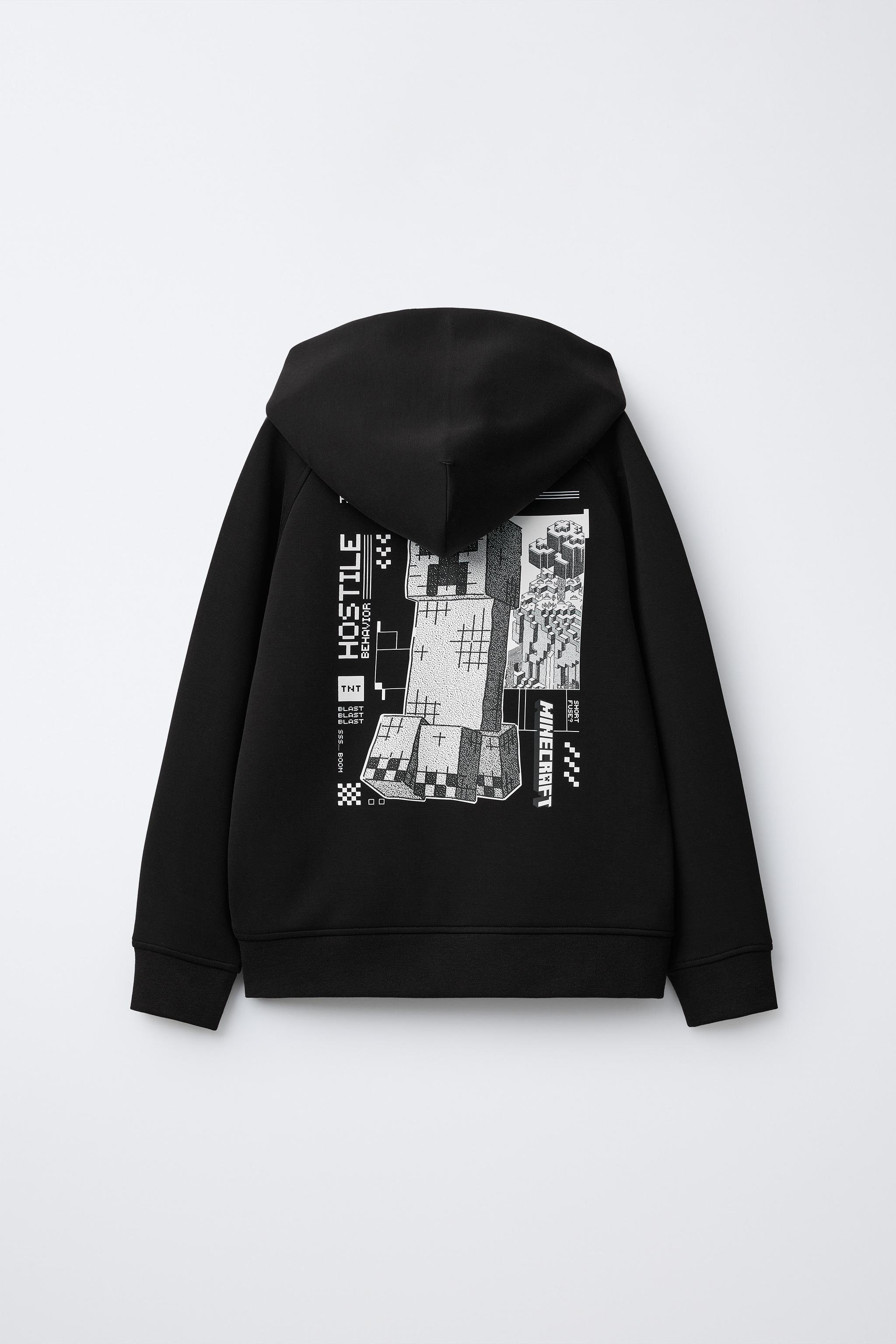 MINECRAFT © MOJANG AB. ™ HOODIE - Black | ZARA United States