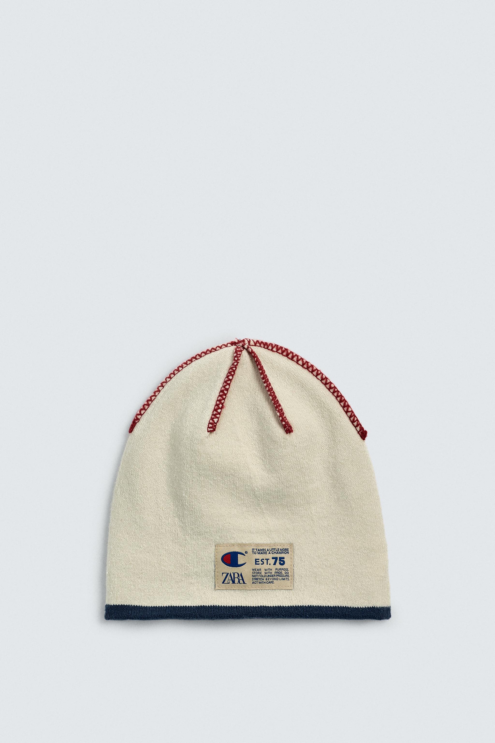 帽子 always reversible beanie CHAMPION ® X ZARA REVERSIBLE BEANIE HAT - Navy blue | ZARA