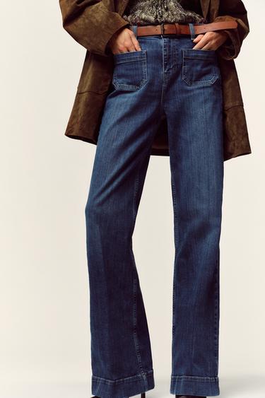 JEAN Z1975 ÉVASÉ TAILLE HAUTE CEINTURE - Bleu de Zara - Image 1