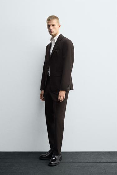 WOOL SUIT BLAZER - Brown de Zara - Image 3