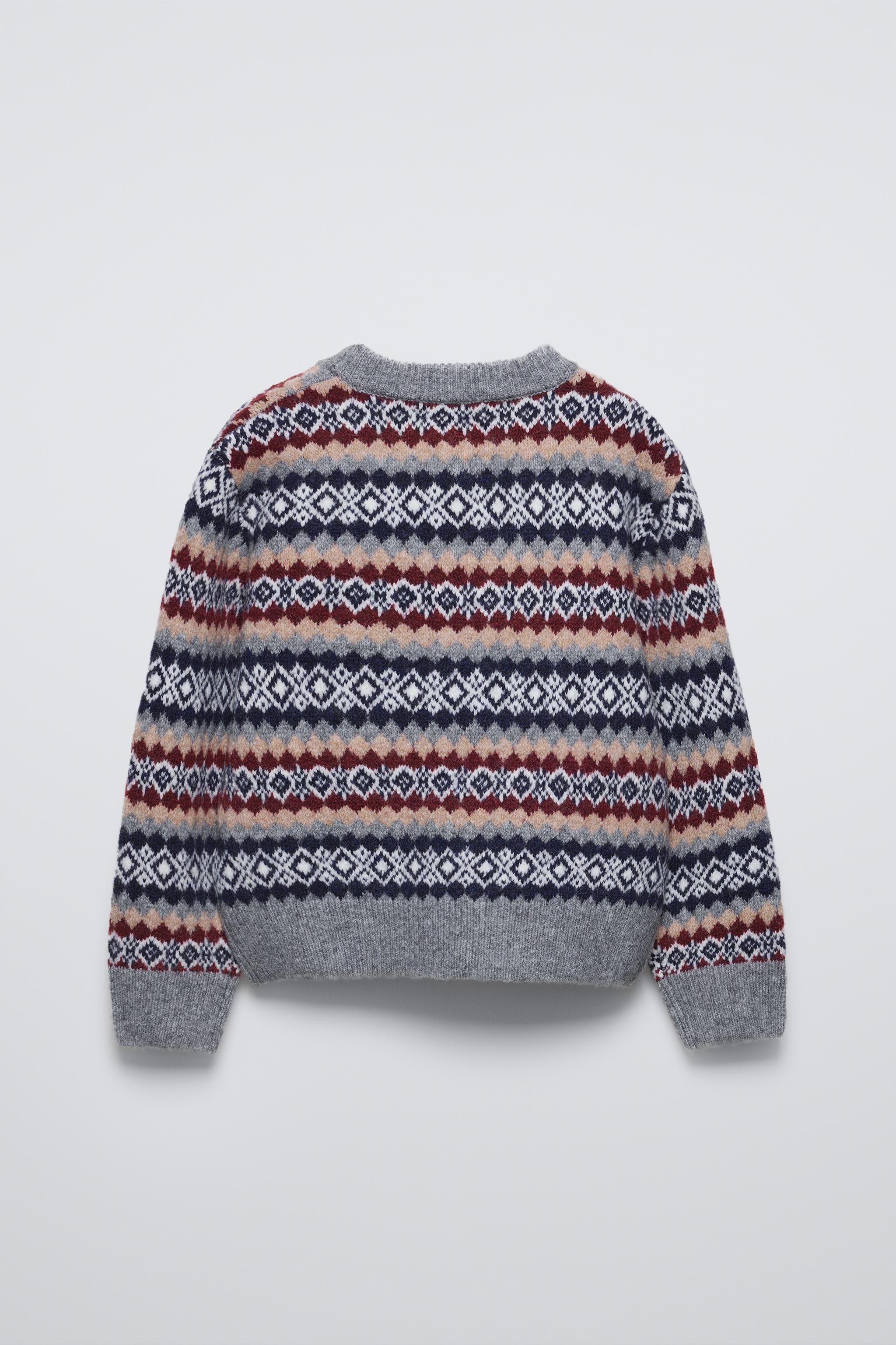 Zara Jacquard 2024 Knot Sweater