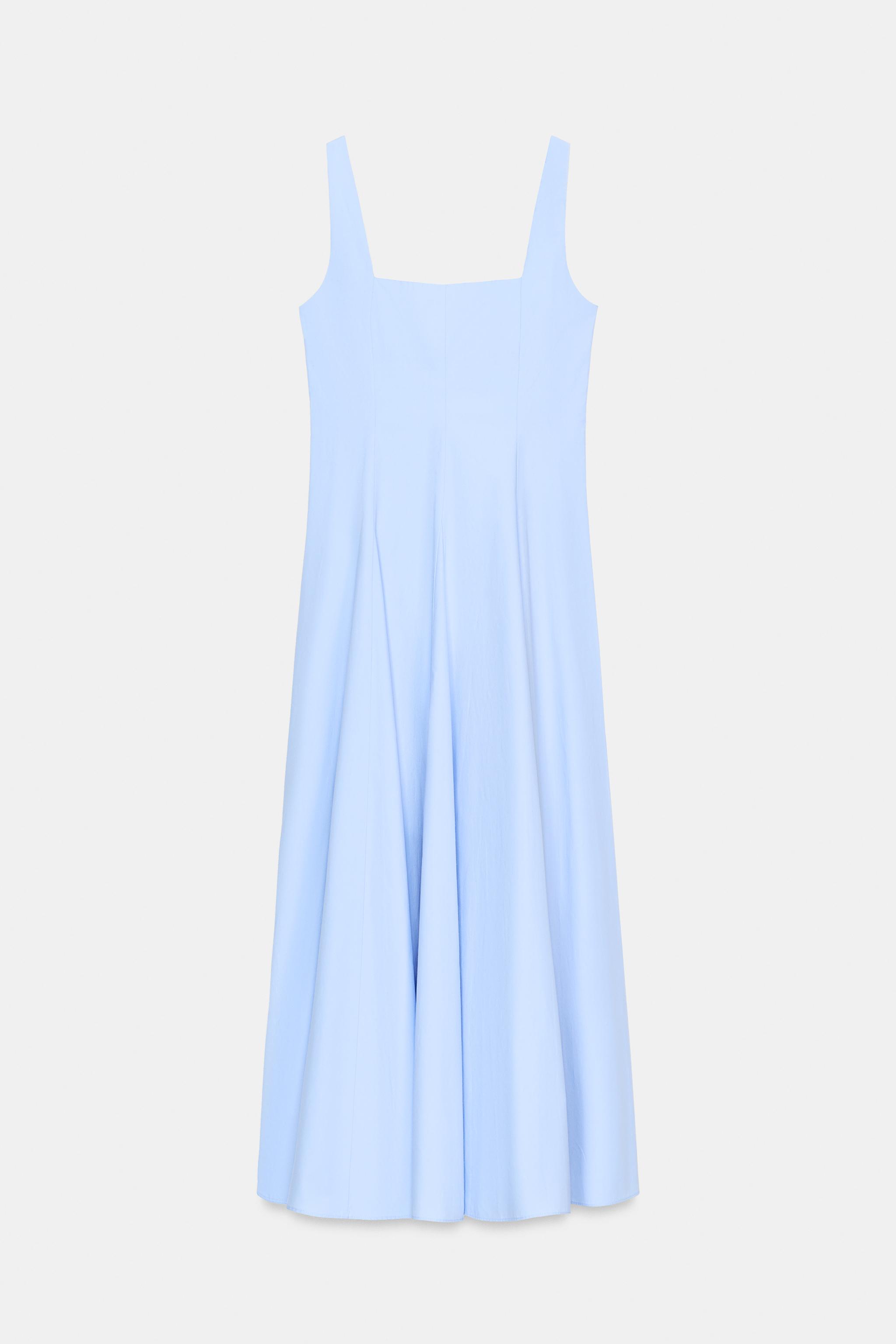 ROBE EN POPELINE À GODETS