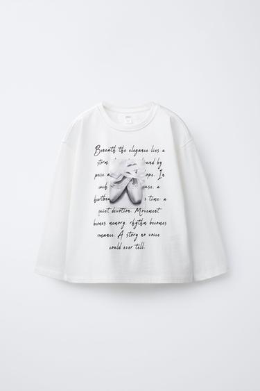 BALLET PHOTOGRAPHIC PRINT T-SHIRT - Oyster-white by Zara - Image 0