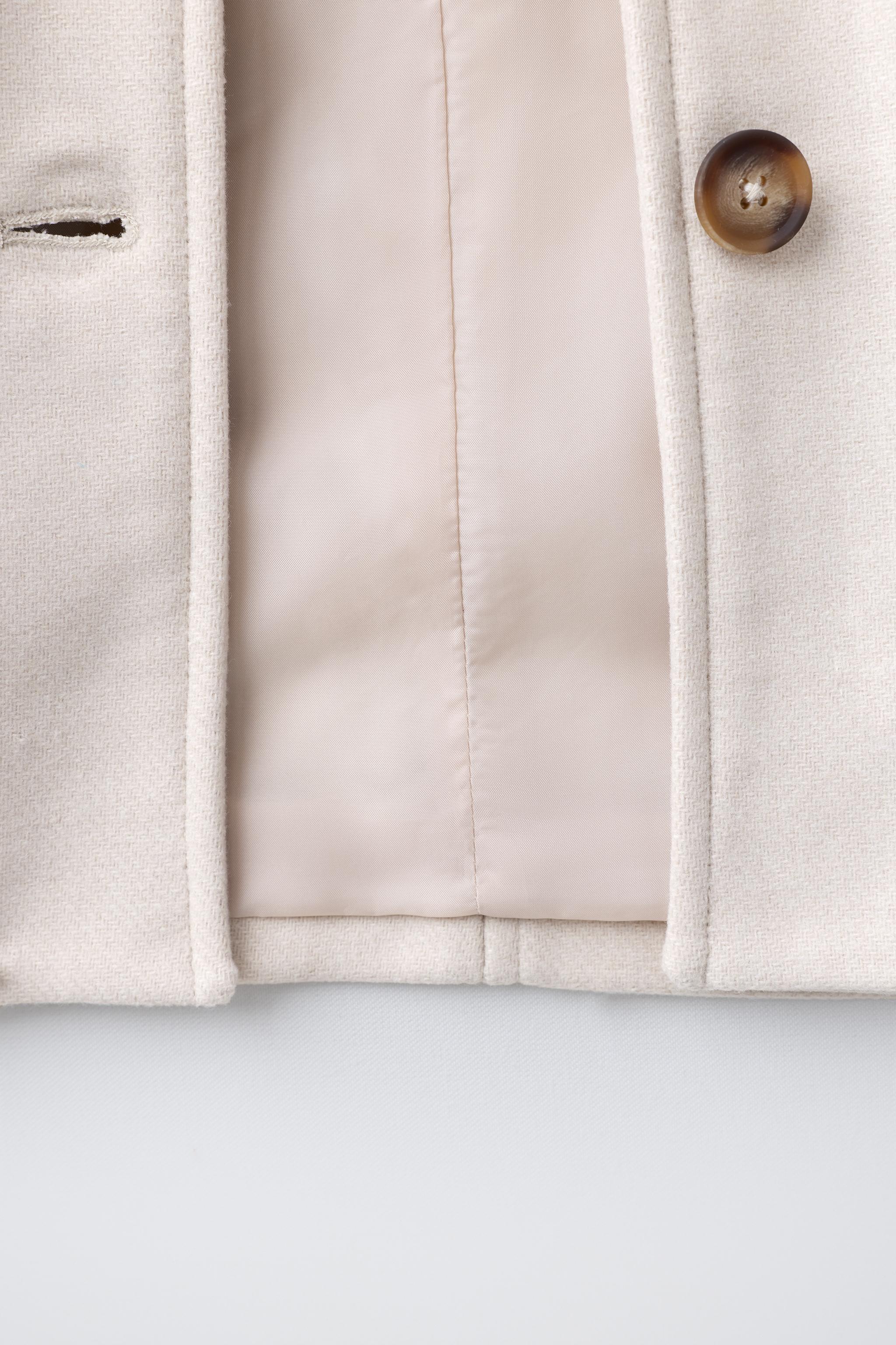 LAPEL COLLAR WOOL-BLEND COAT