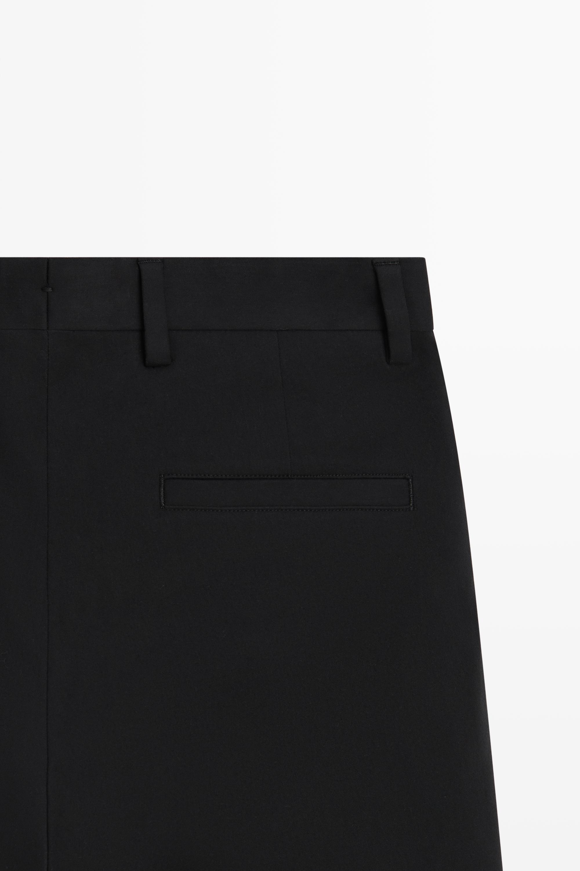 Wide-leg darted pants
