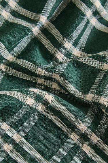 DYED COTTON CHRISTMAS TABLECLOTH - Green by Zara - Image 3