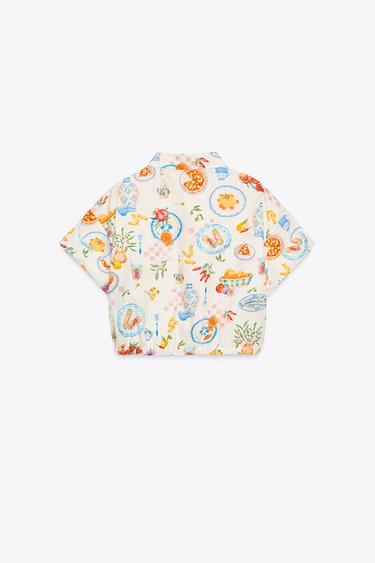 CHEMISE IMPRIMÉE MANCHES COURTES - Multicolore de Zara - Image 7