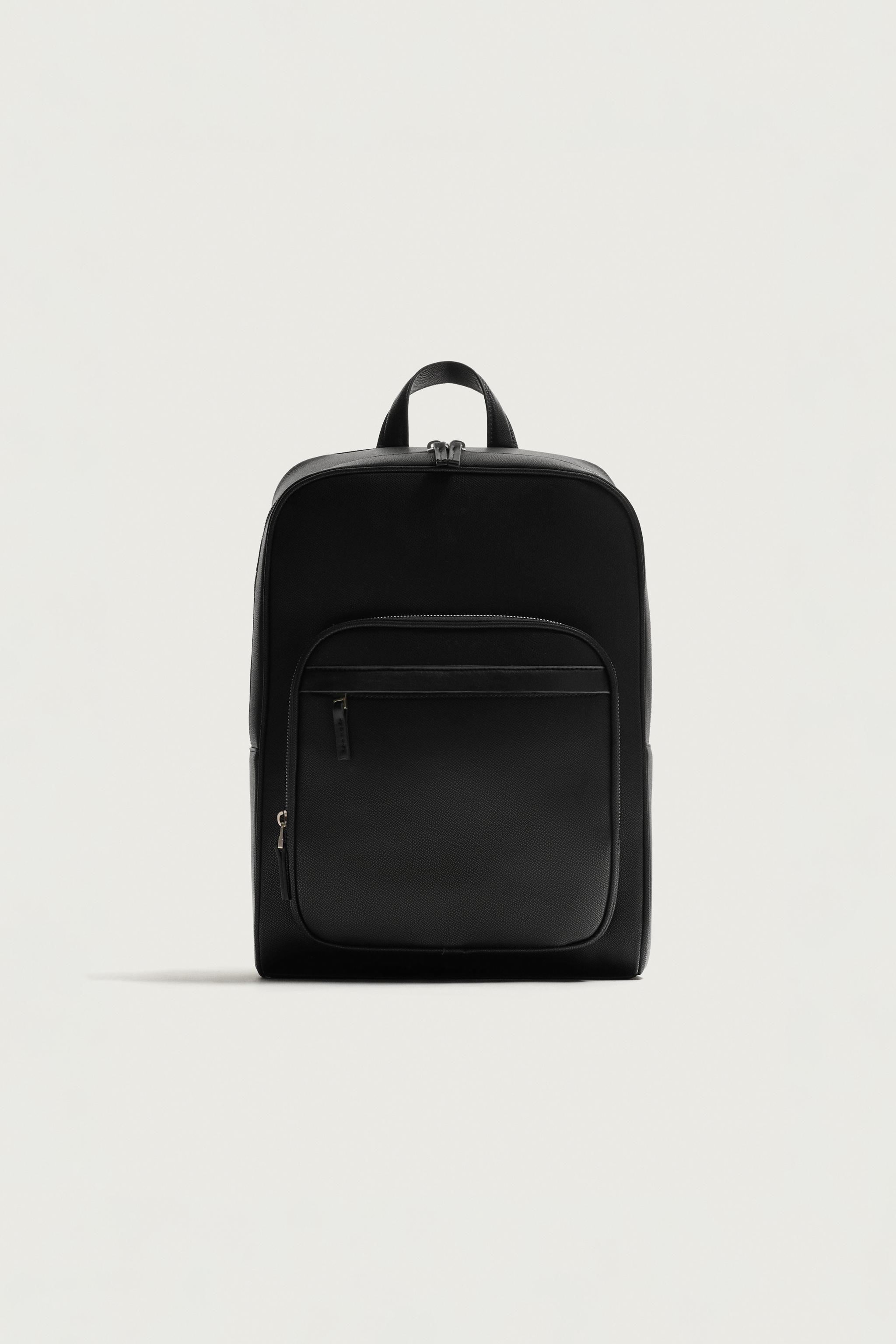 TEXTURED BACKPACK — Black