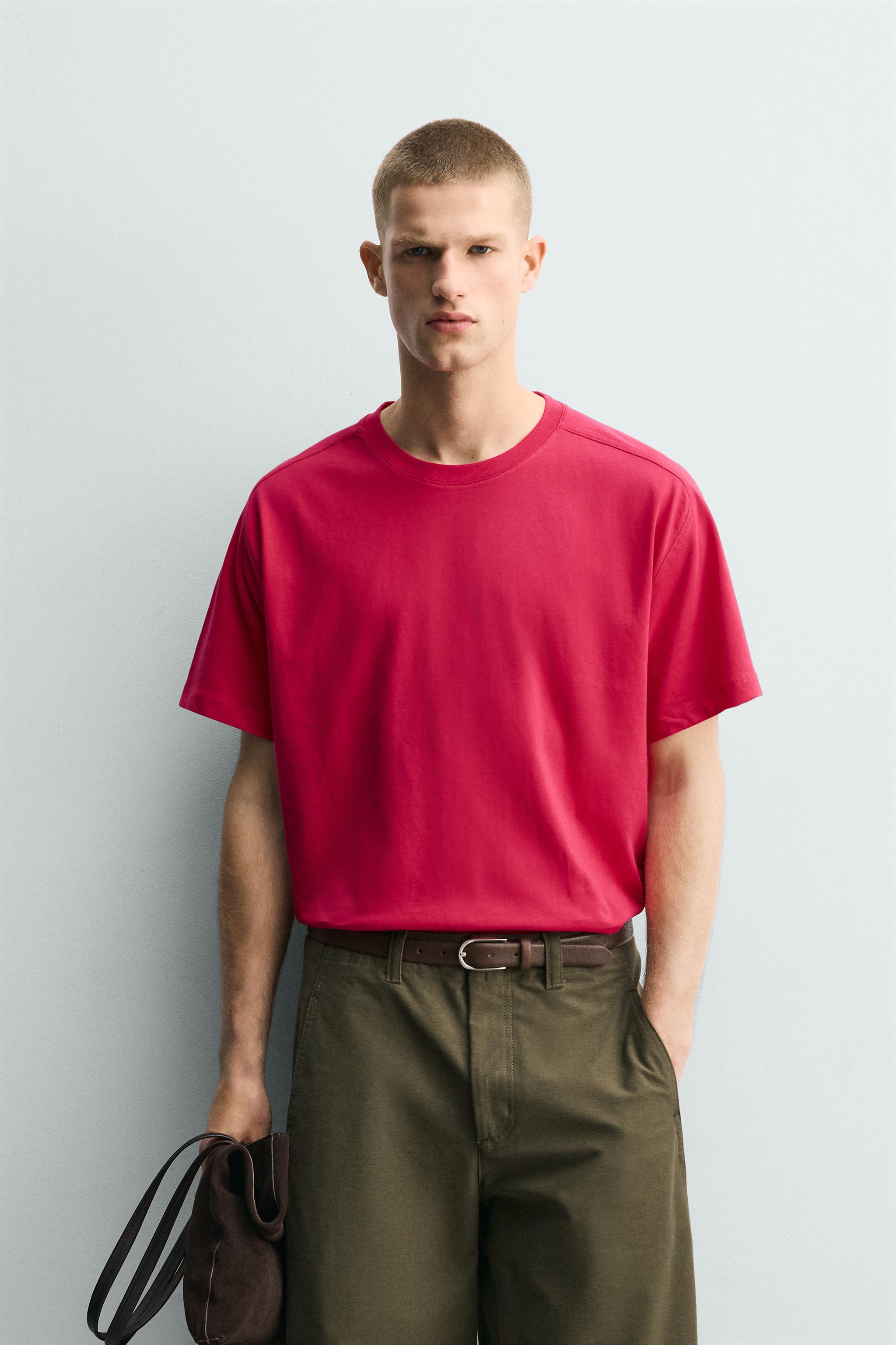 RELAXED FIT SEAM T-SHIRT - Fuchsia | ZARA Canada