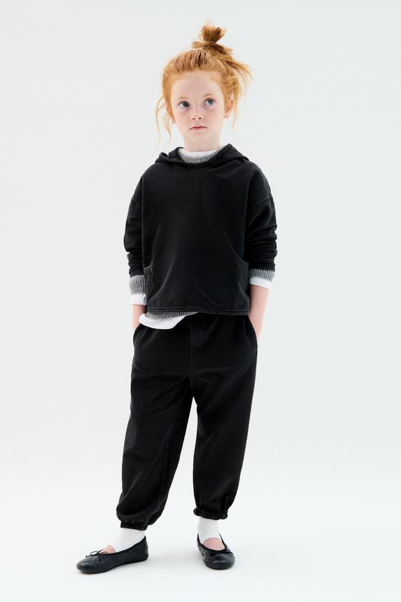 SUDADERA CAPUCHA LISA - Negro de Zara - Imagen 0