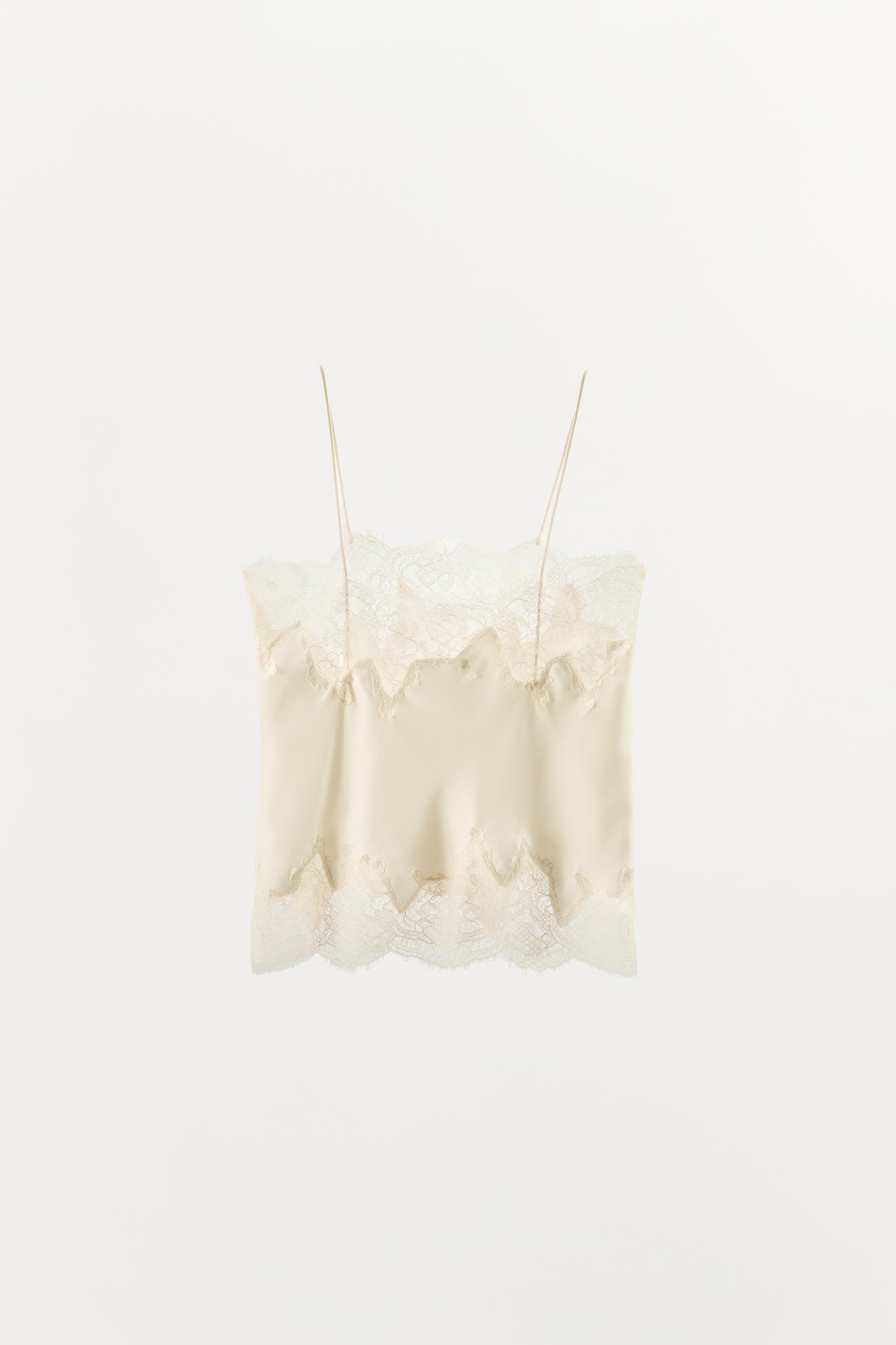 TOP STYLE LINGERIE SATINÉ DENTELLE