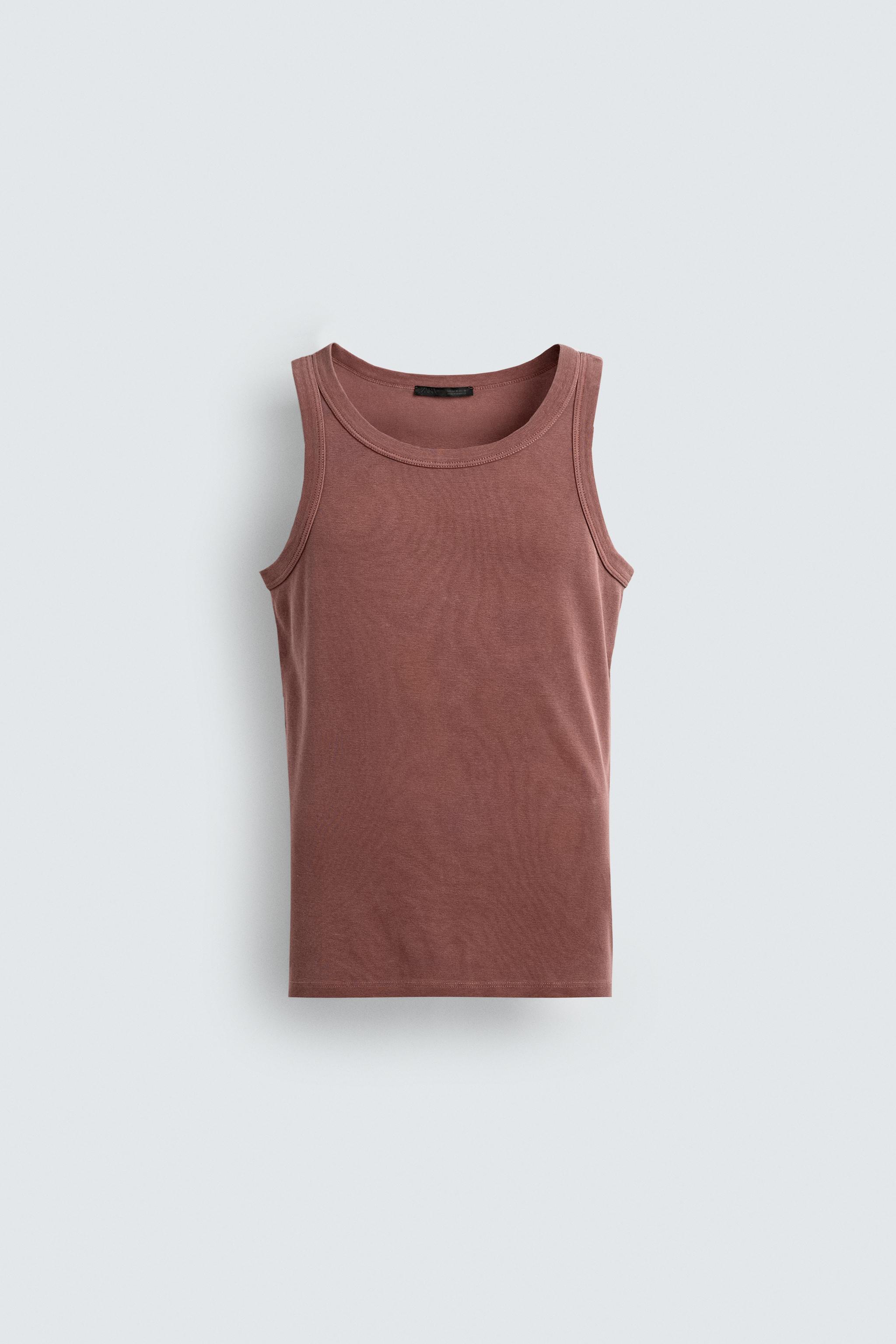 ウォッシュ加工タンクトップ - レッド | ZARA Japan / 日本